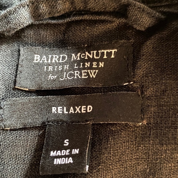 J. Crew Capitaine Shirt in Baird McNutt Irish Linen for Relaxed Size Small G134 - Picture 6 of 12